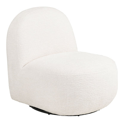 Milo Lounge Chair - Lounge Chair with Swivel Function, Off White HN1081