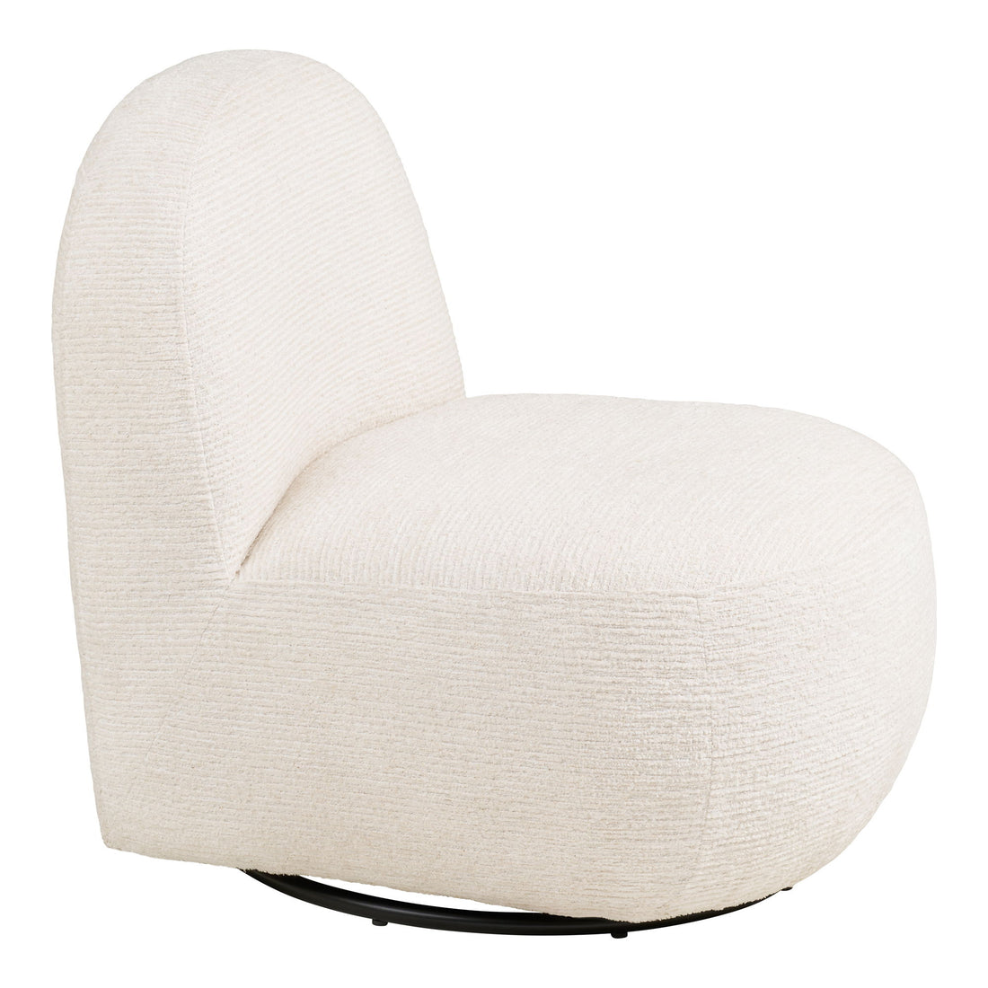 Milo sett - Loungestol og puff, off-white HN1081