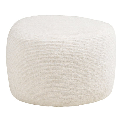 Milo Set - Lounge Chair and Puff, Off -White HN1081