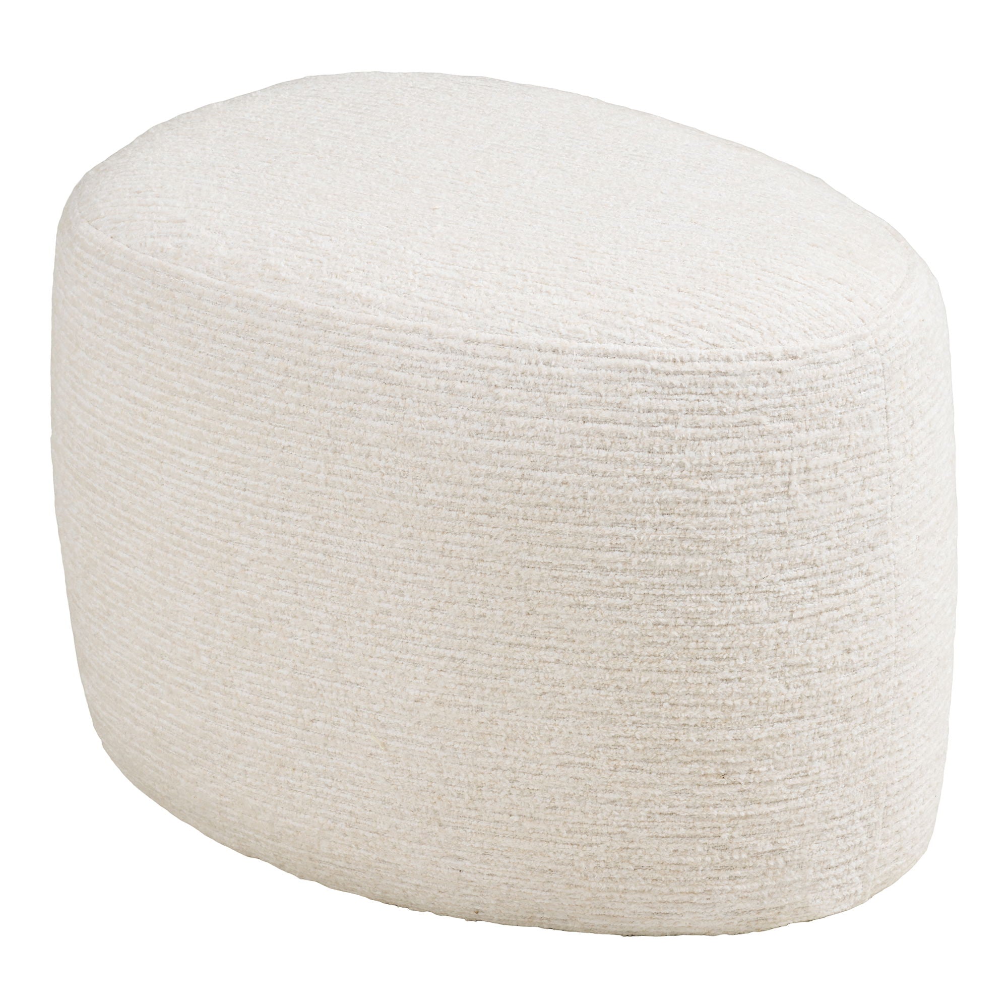 Milo Set - Lounge Chair and Puff, Off -White HN1081
