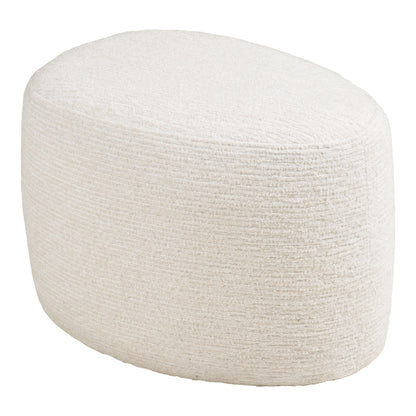 Milo Set - Lounge Chair and Puff, Off -White HN1081