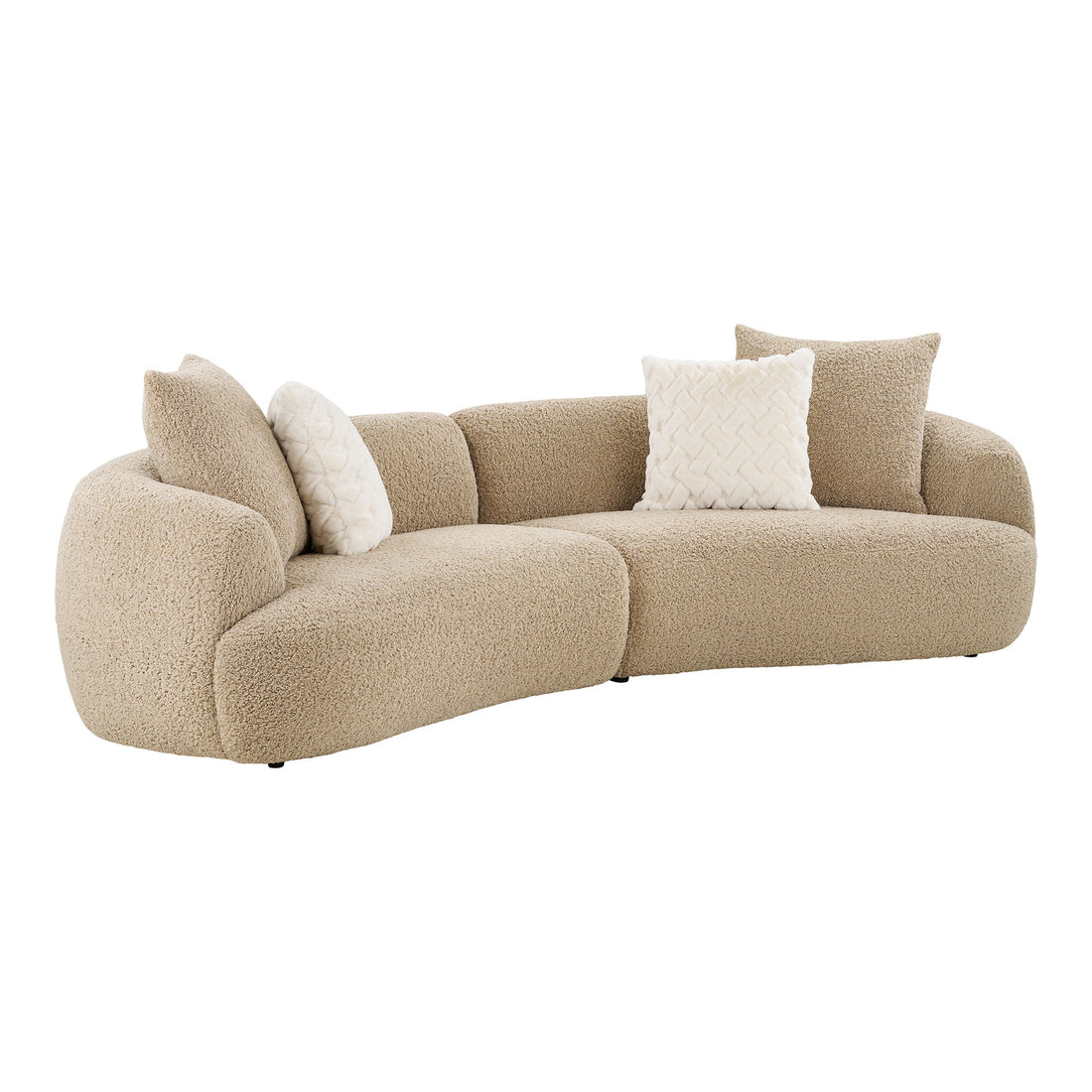 Dali Sofa - Sofa med 4 puter, lysebrun