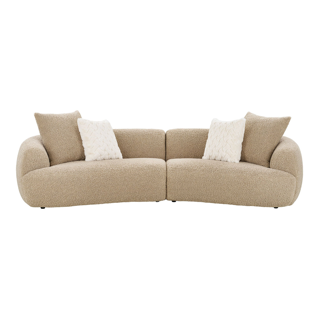 Dali Sofa - Sofa med 4 puter, lysebrun