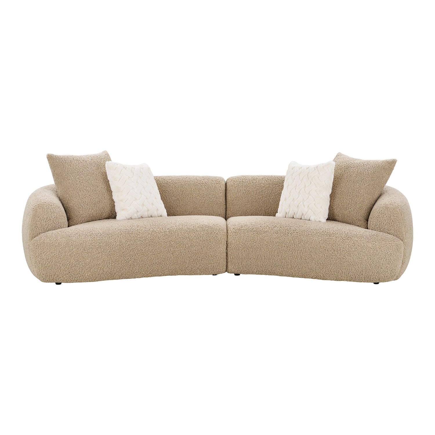 Dali Sofa - Sofa med 4 puter, lysebrun
