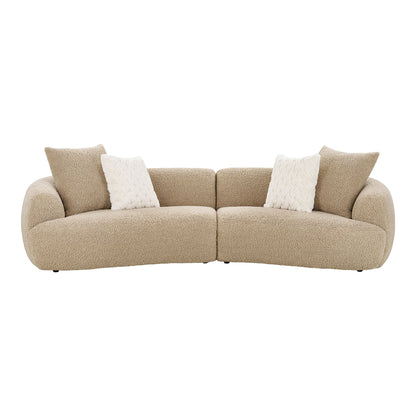 Dali Sofa - Sofa med 4 puter, lysebrun