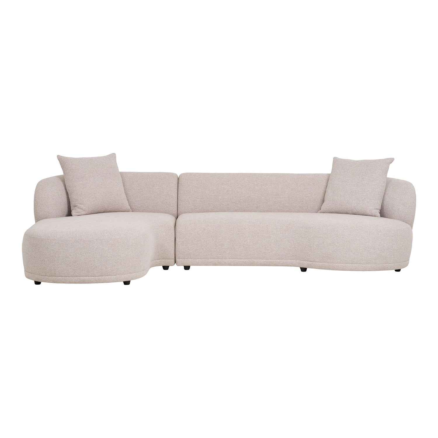 Sofa med 2 puter, venstre -wing, natur, hn1295