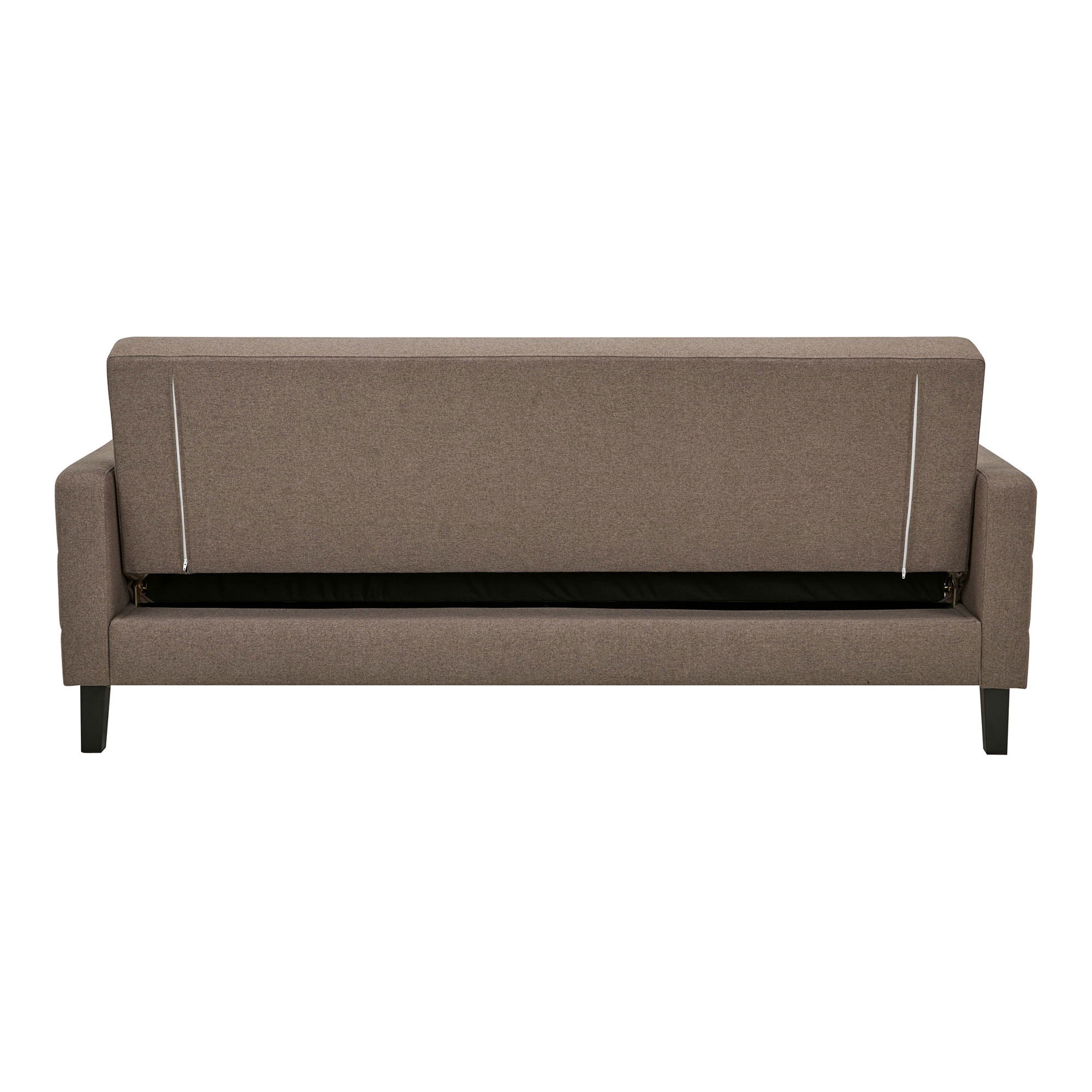 Milton Sofa Bed - Sofa Bed With Storage, Brown, Black Legs HN1089