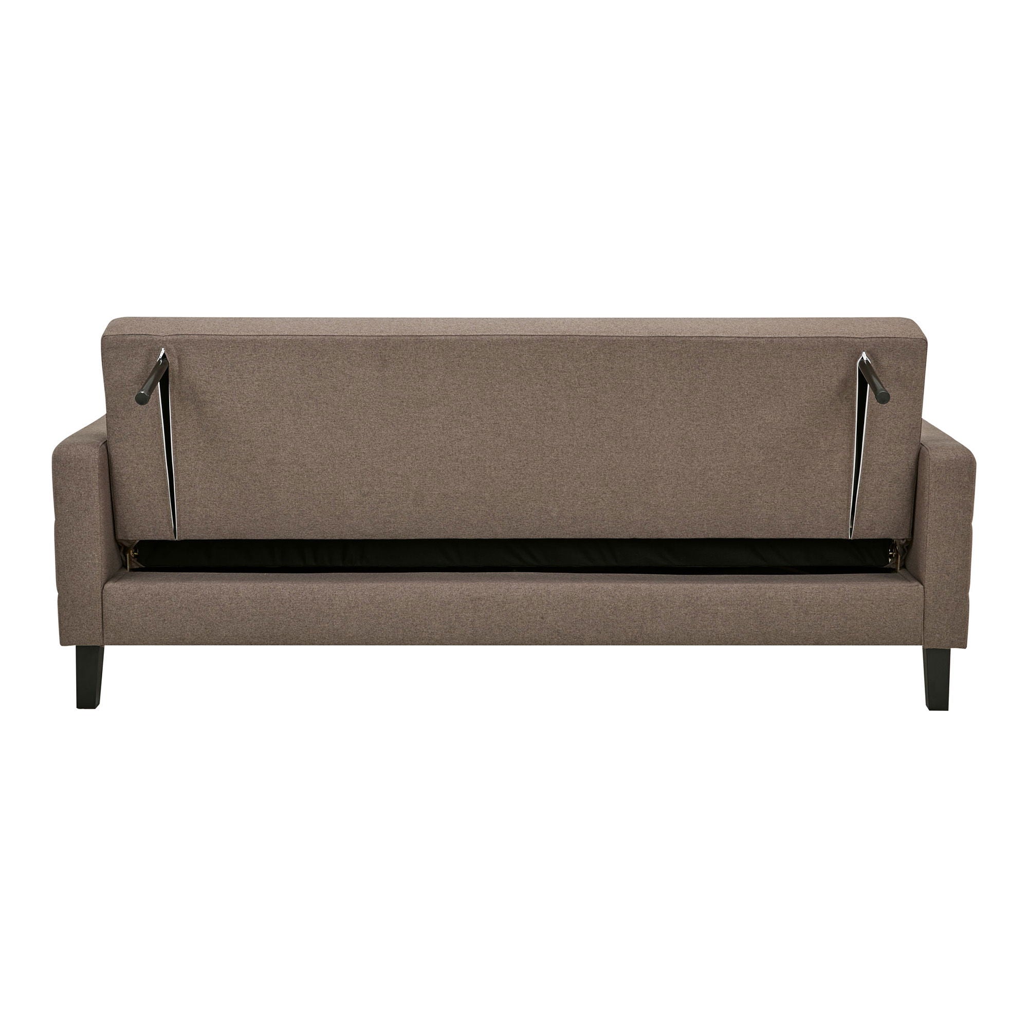 Milton Sofa Bed - Sofa Bed With Storage, Brown, Black Legs HN1089