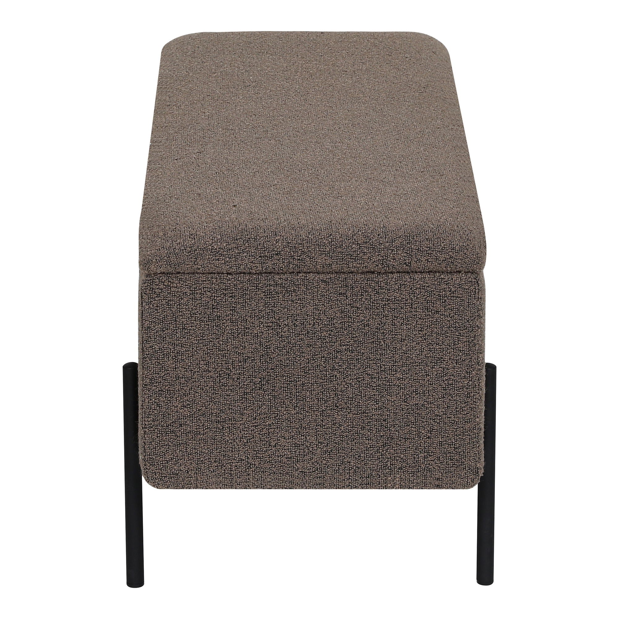 Watford Bench - Bench With Storage, Bouclé, Brown 95x36.5x43 cm, HN1061
