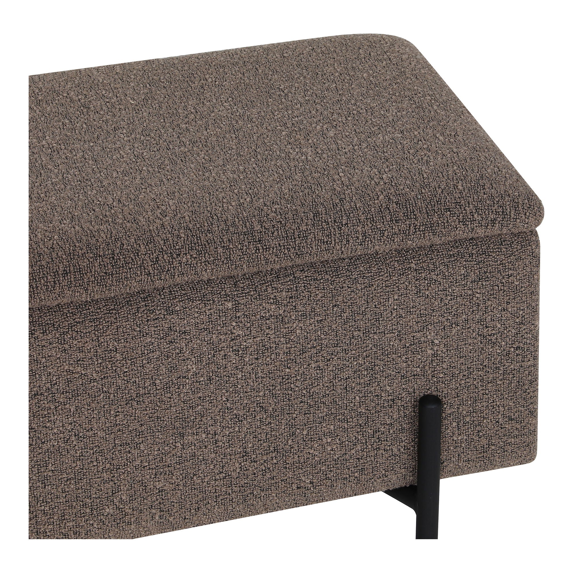 Watford Bench - Bench With Storage, Bouclé, Brown 95x36.5x43 cm, HN1061