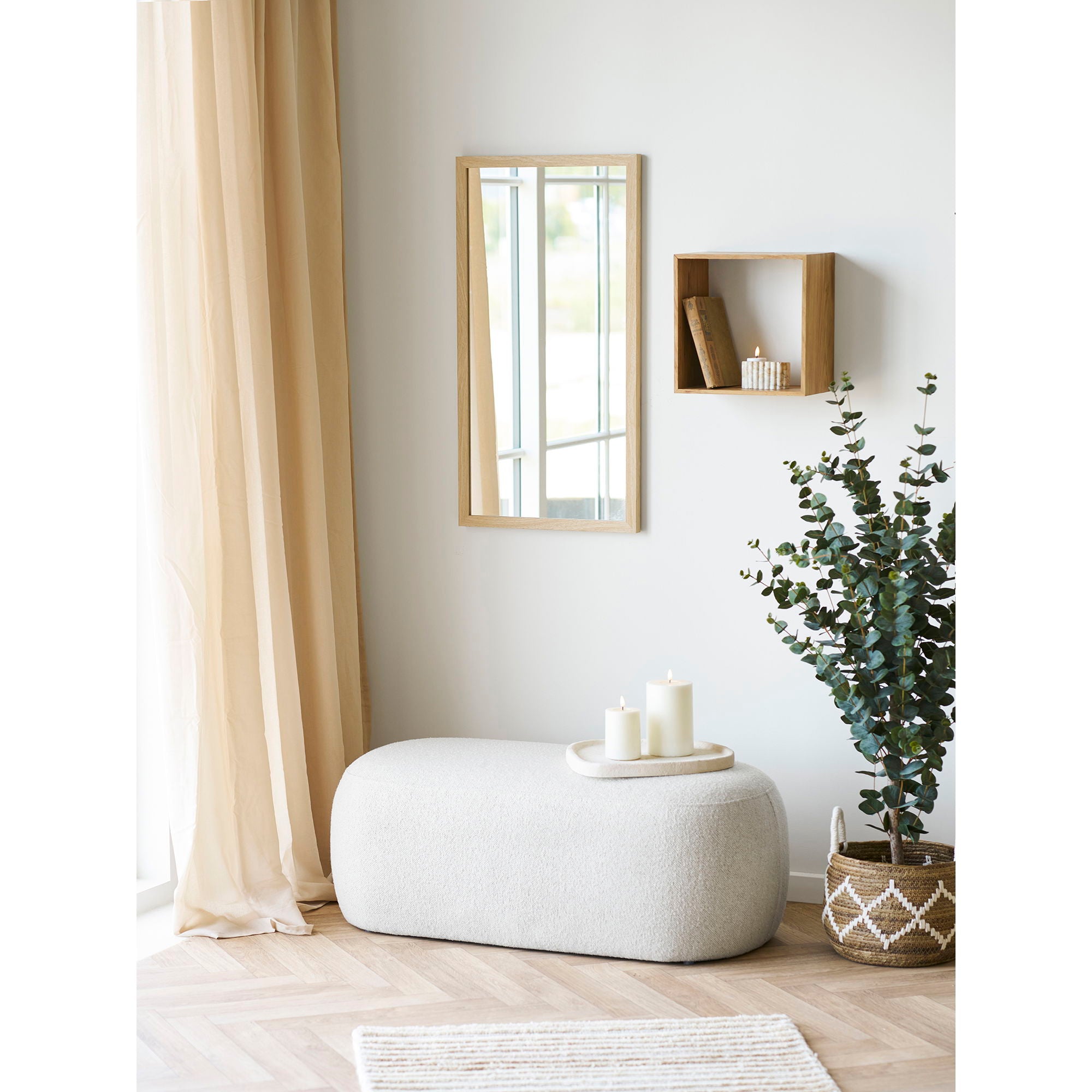 Blossomville Bench - Bench, Sand 100x50x38 cm, HN1083