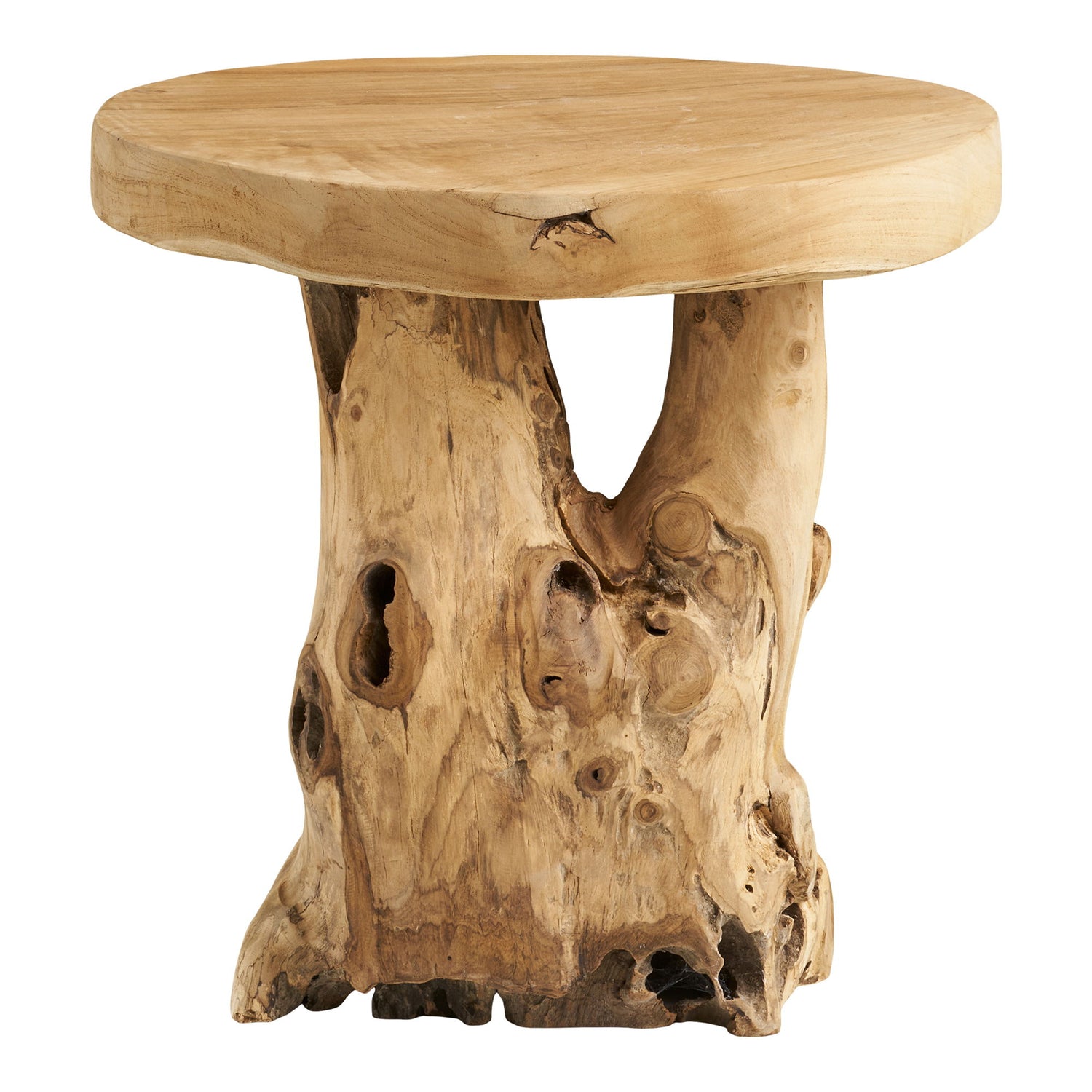 Palena sidebord - sidebord, teak, natur ø40x45 cm