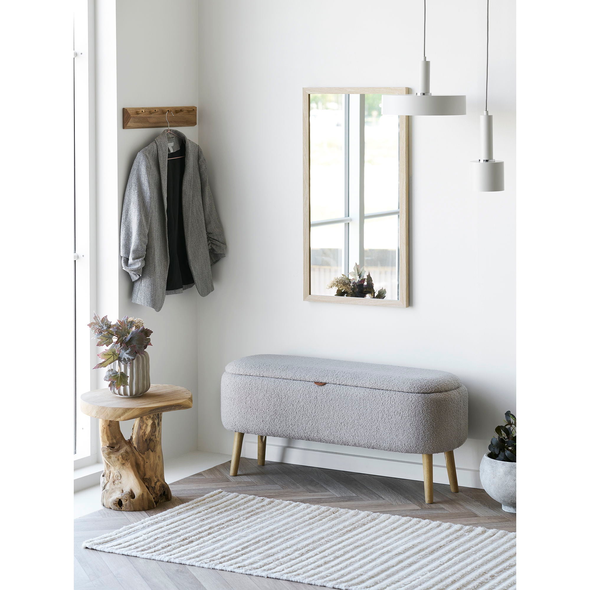 Palena sidebord - sidebord, teak, natur ø40x45 cm