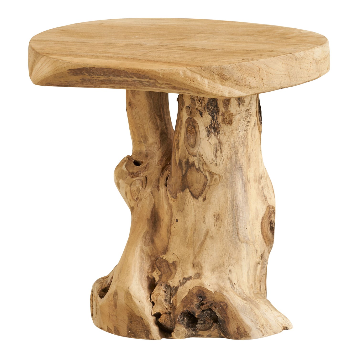 Palena sidebord - sidebord, teak, natur ø40x45 cm