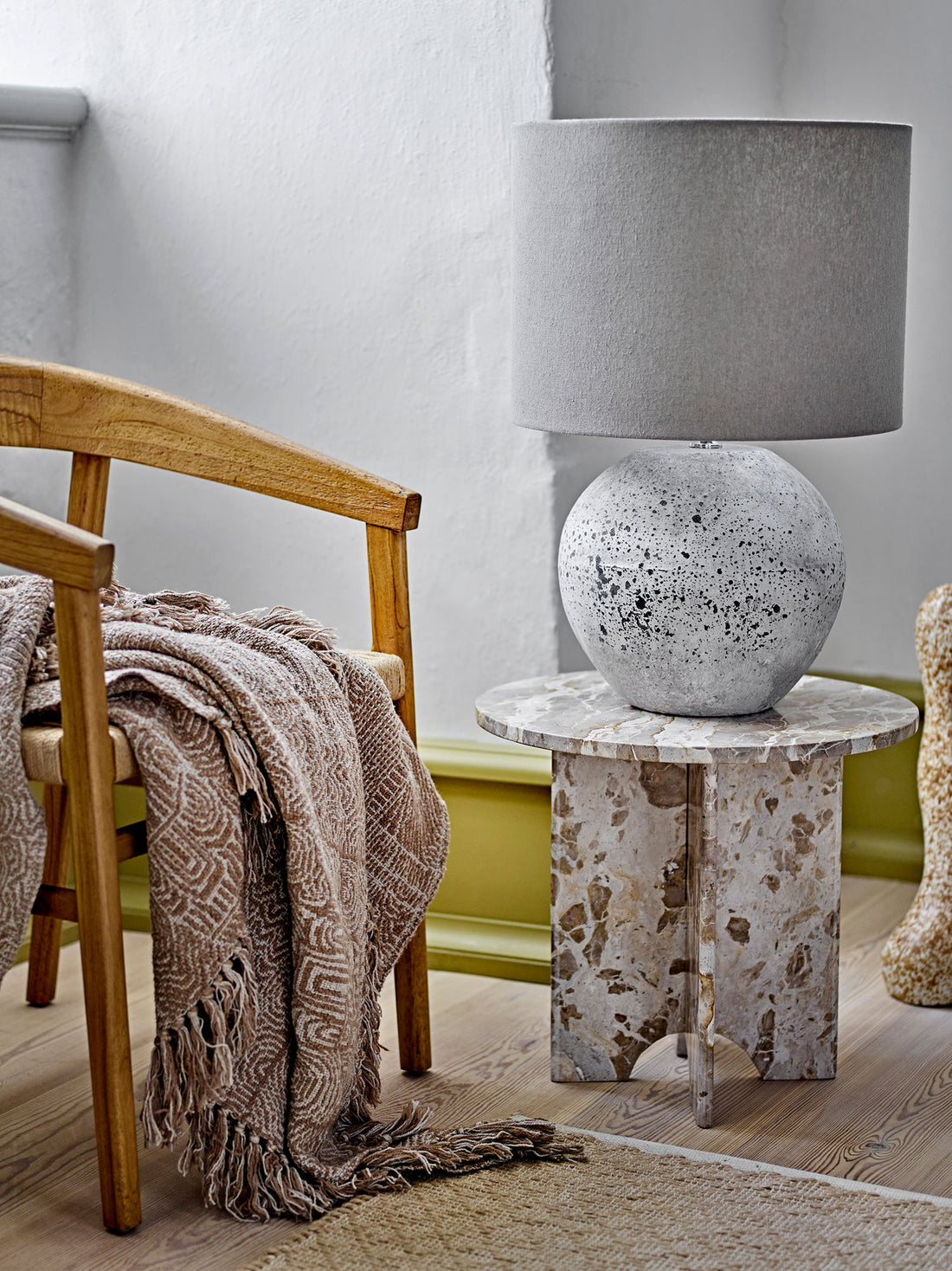 Bloomingville Isedora bordlampe, natur, steingods