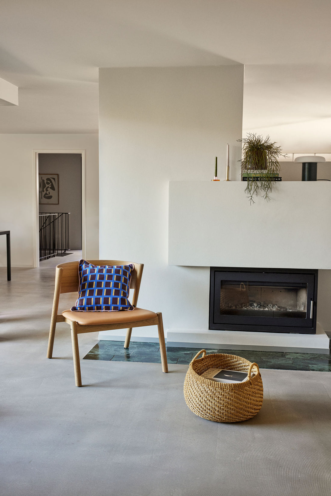 Solarkurve natur/oransje (sett med 2) - Ø31XH18, Ø40XH28cm