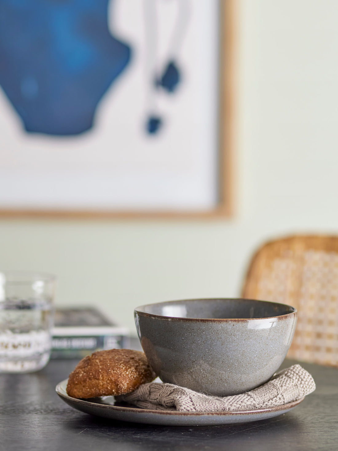 Bloomingville Sandrine frokostsett, grått, steingods