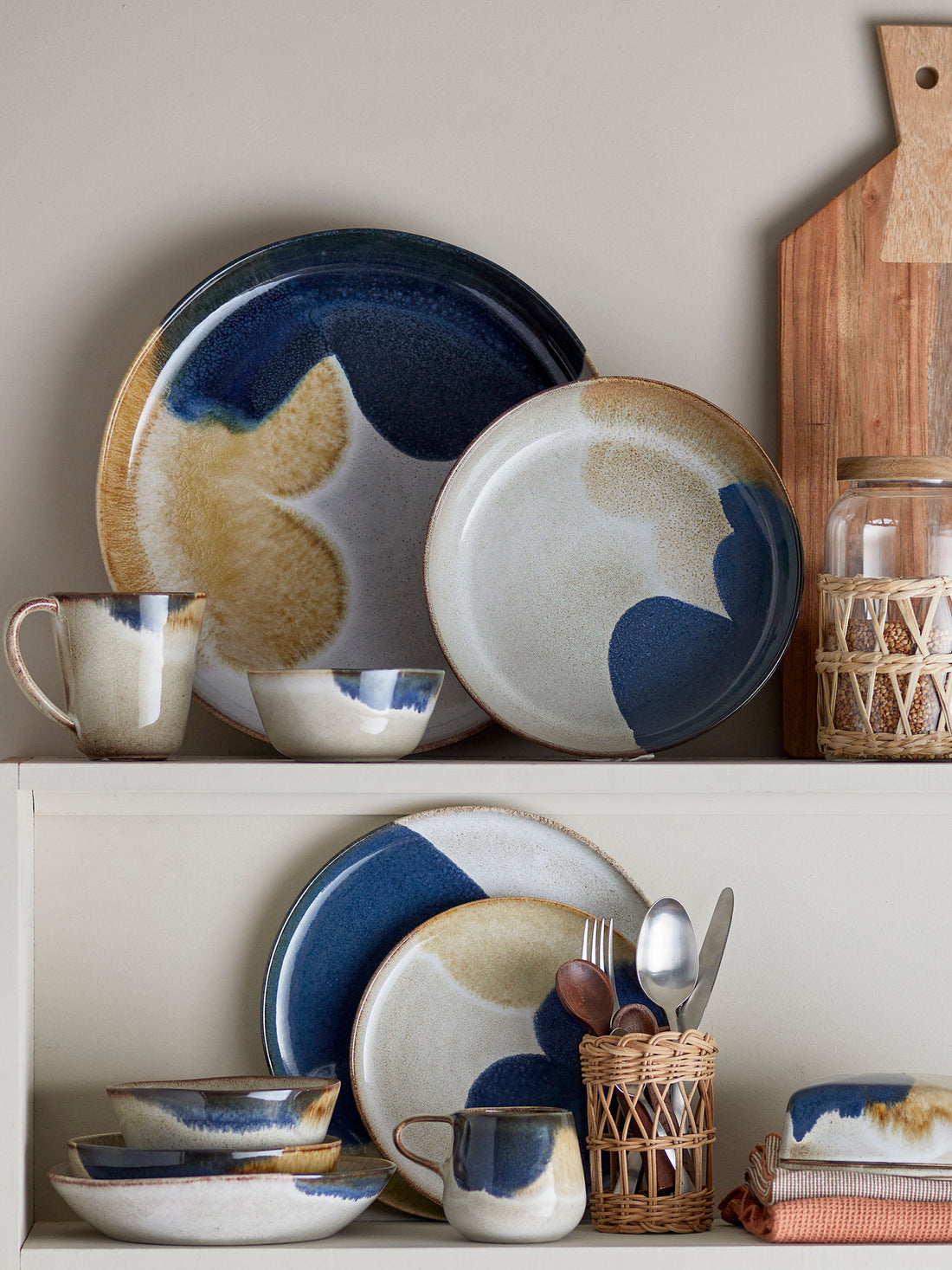 Bloomingville Jules Table Service Set, Grey, Stoneware