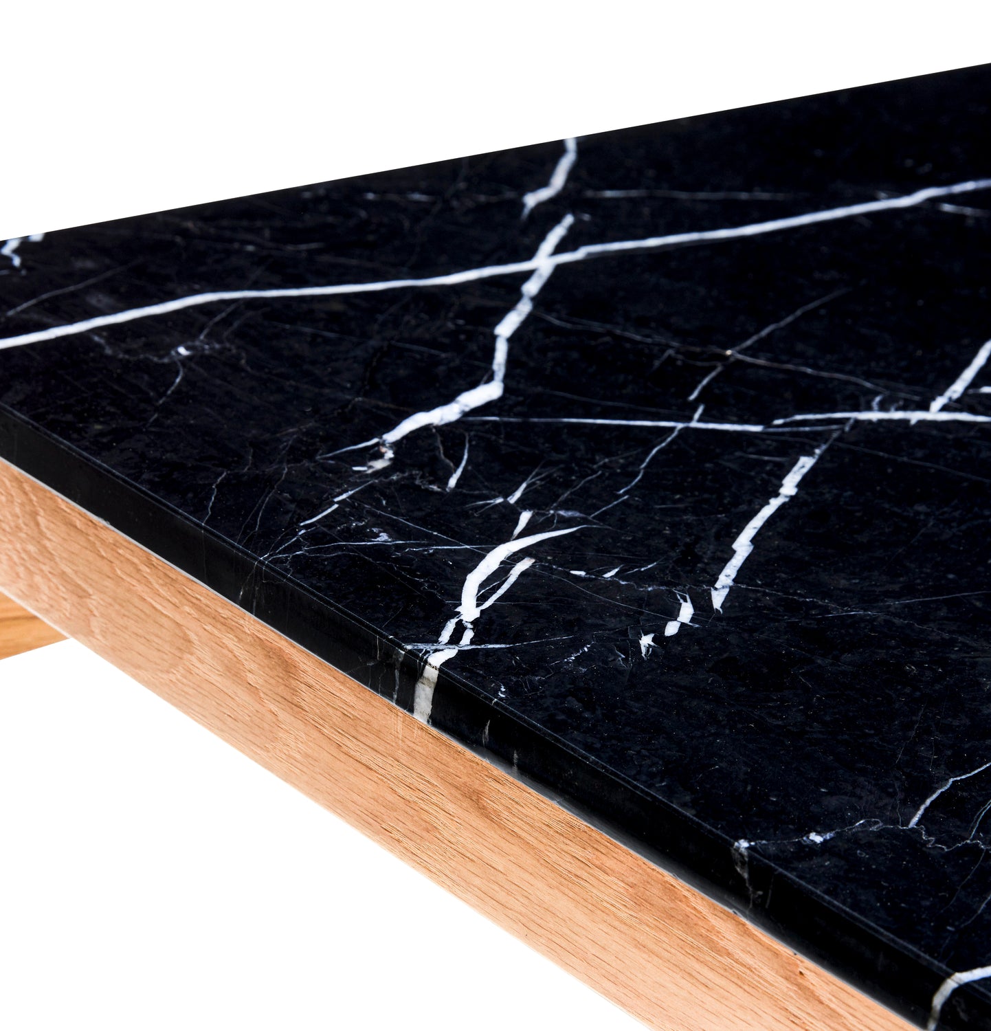 Raw Sofabord Svart/Naturlig - 80x80xh45cm