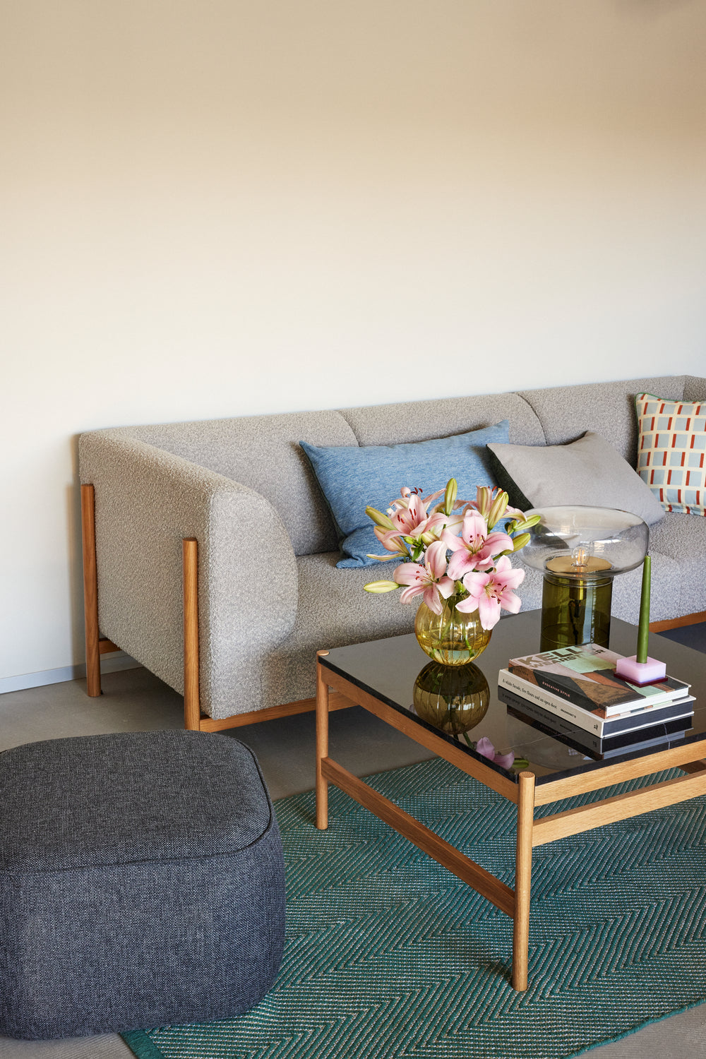 Raw Sofabord Svart/Naturlig - 80x80xh45cm