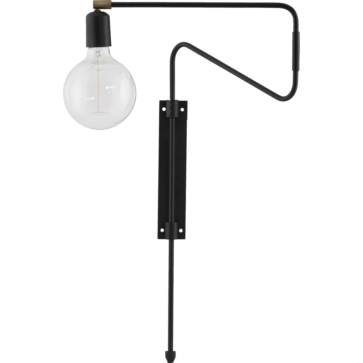 Vegglampe, hdswing, svart