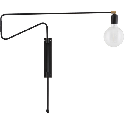 Vegglampe, hdswing, svart