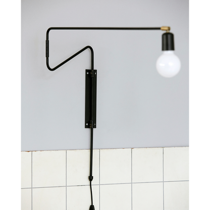 Vegglampe, hdswing, svart