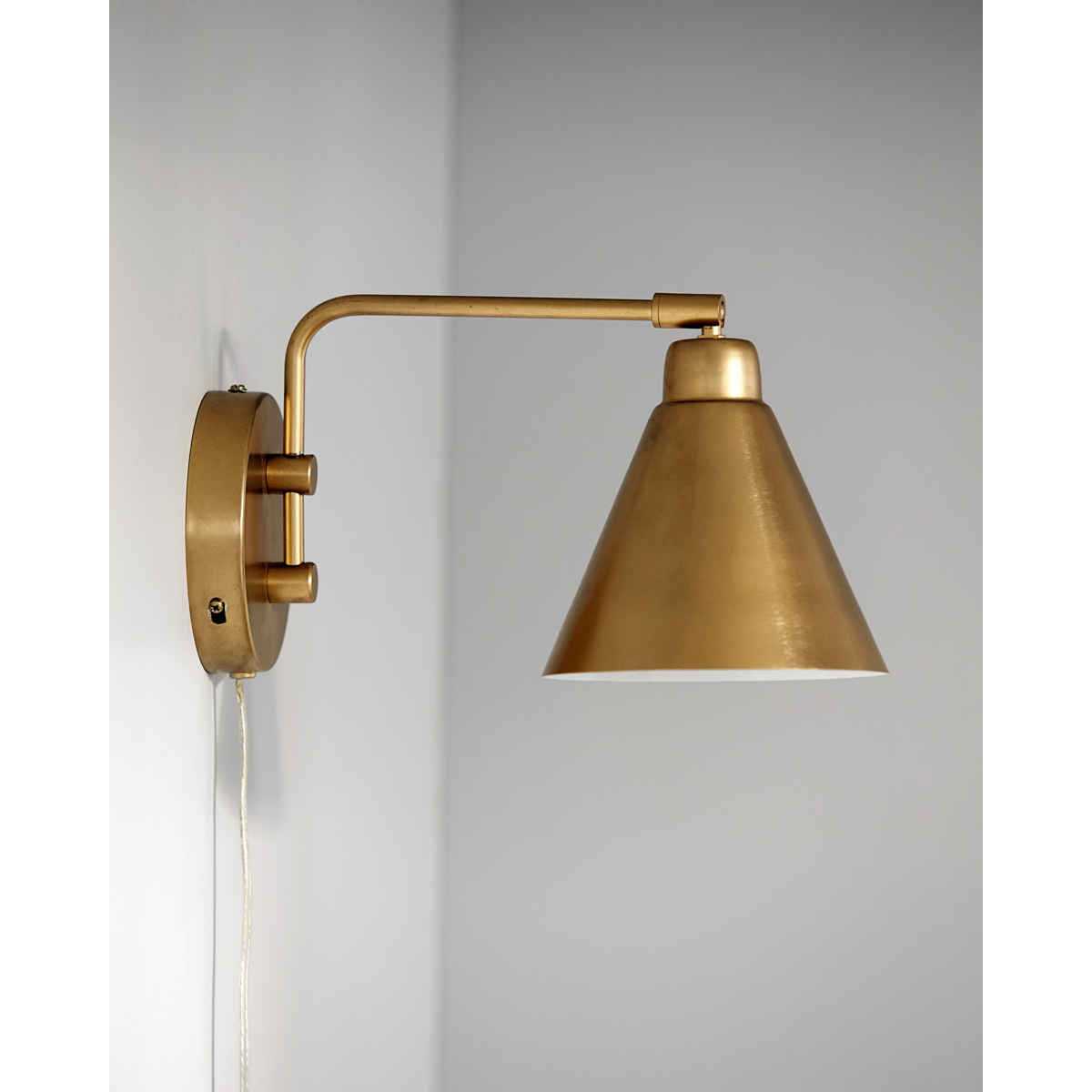 Vegglampe, hdgame, messingfinish