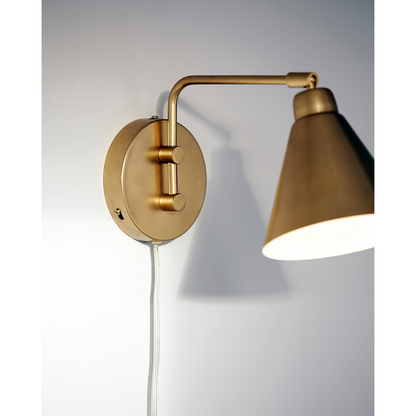 Vegglampe, hdgame, messingfinish