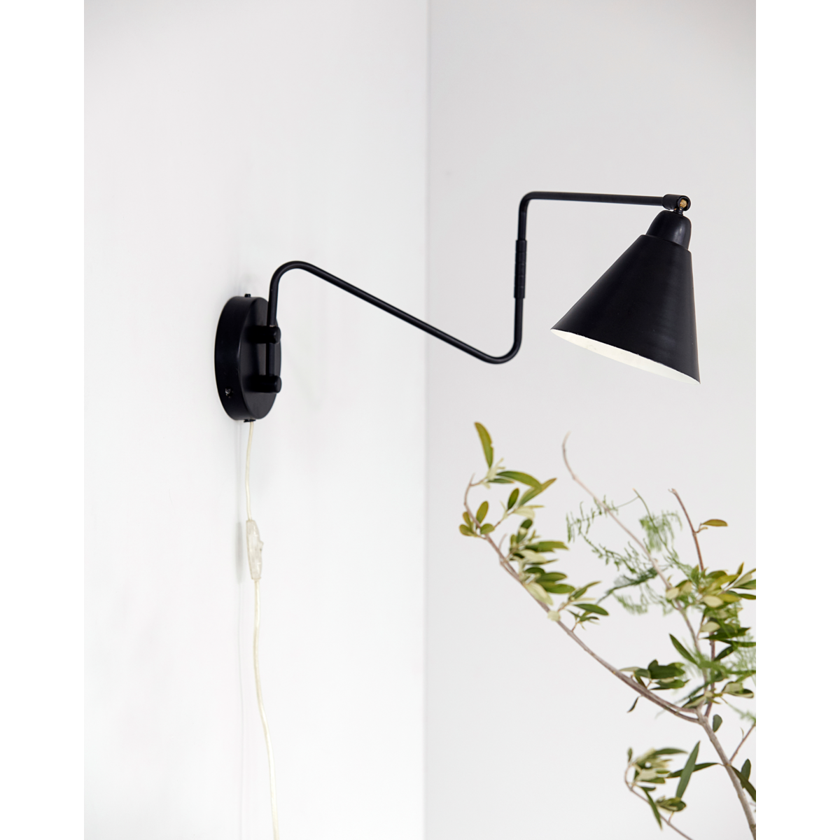 Vegglampe, hdgame, svart