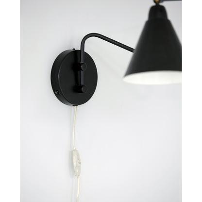 Vegglampe, hdgame, svart