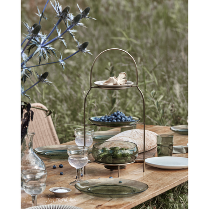 Platesett, hdsana, antikk messingfinish