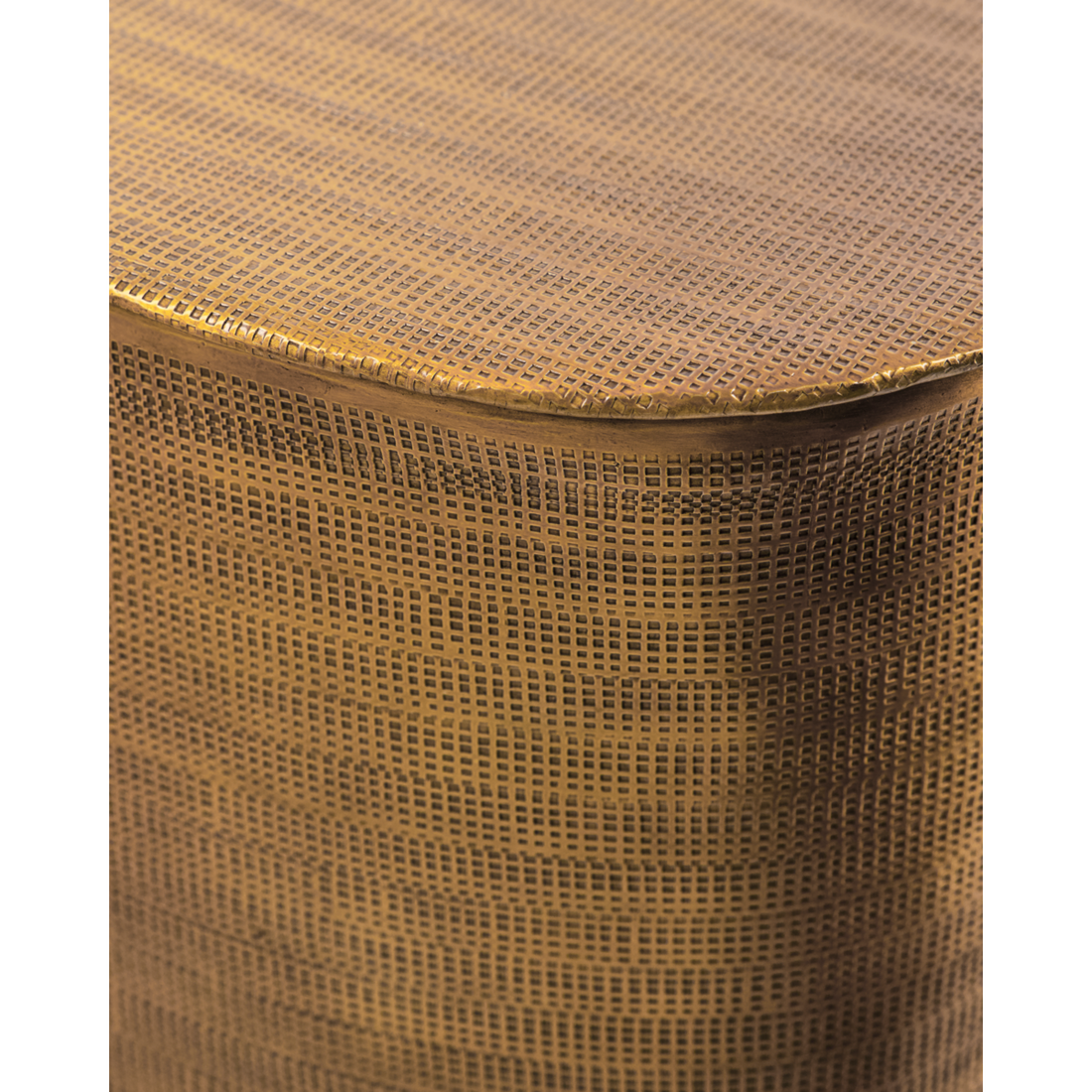 Salongbord, hdcajas med lagring, gylden