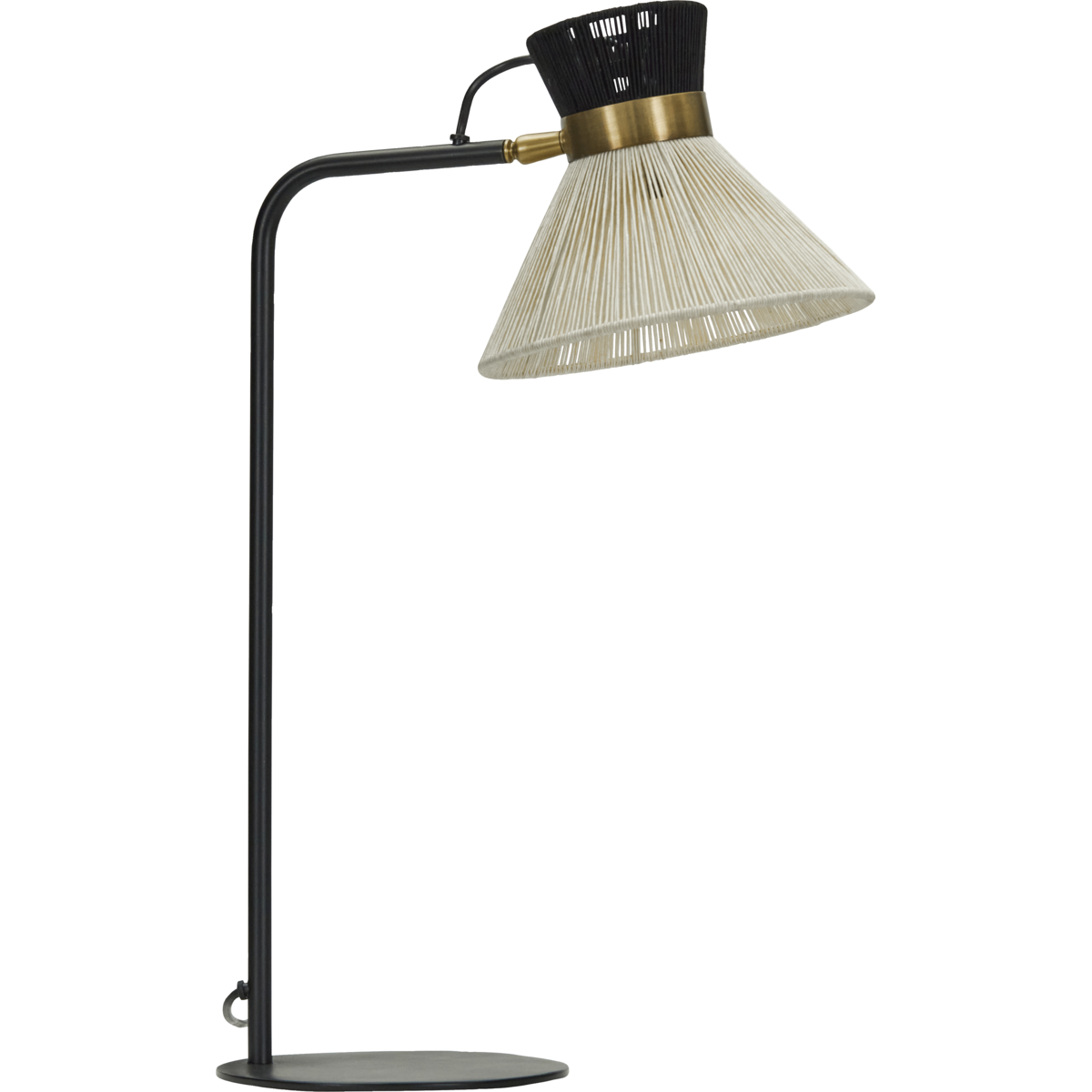 Bordlampe, hdcord, svart