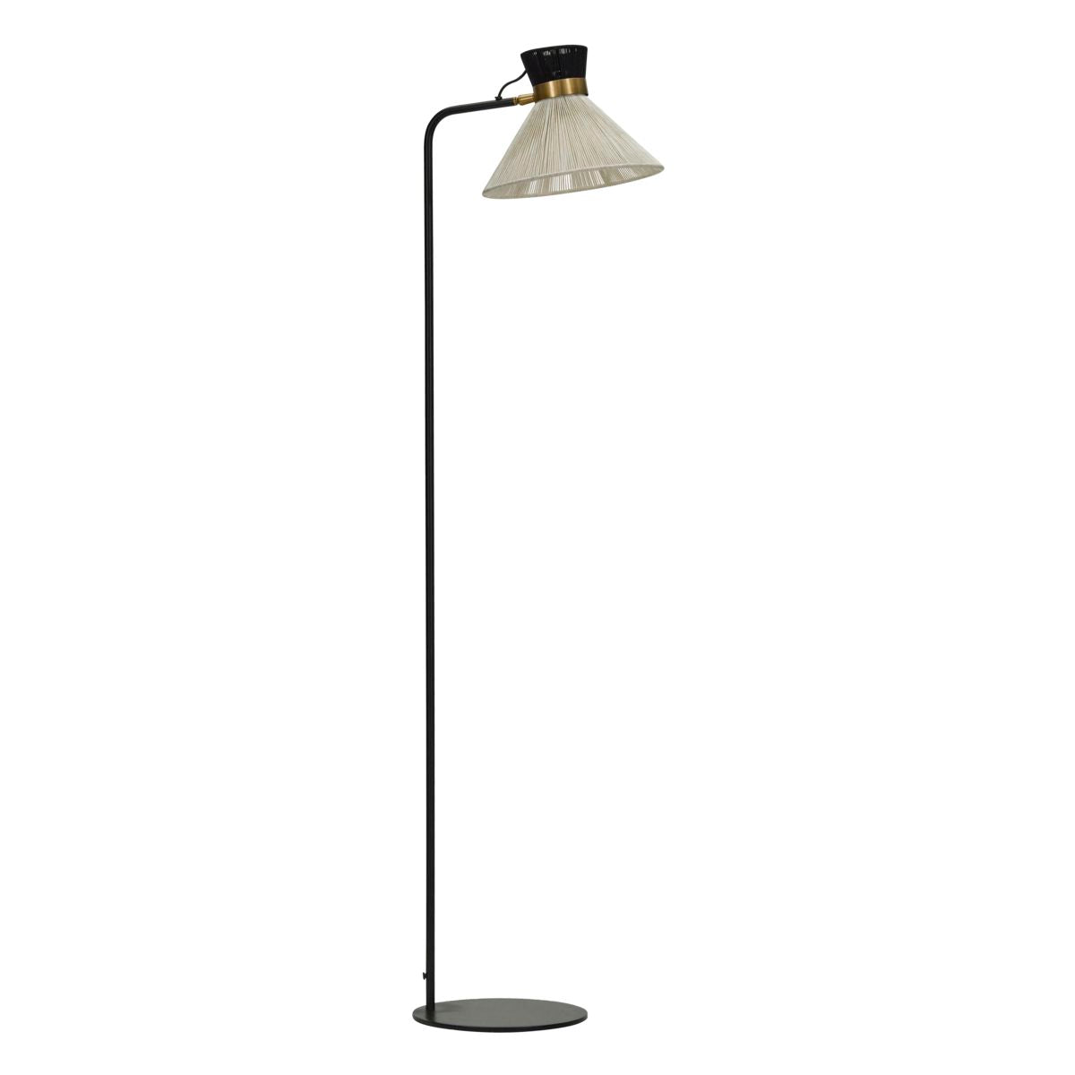 Gulvlampe, hdcord, svart