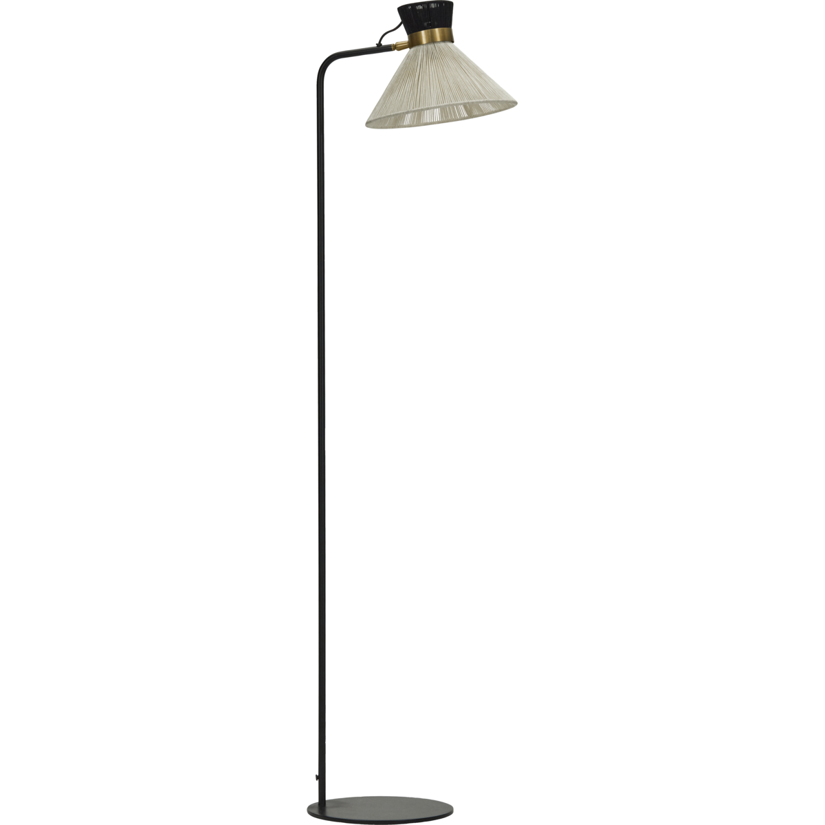 Gulvlampe, hdcord, svart