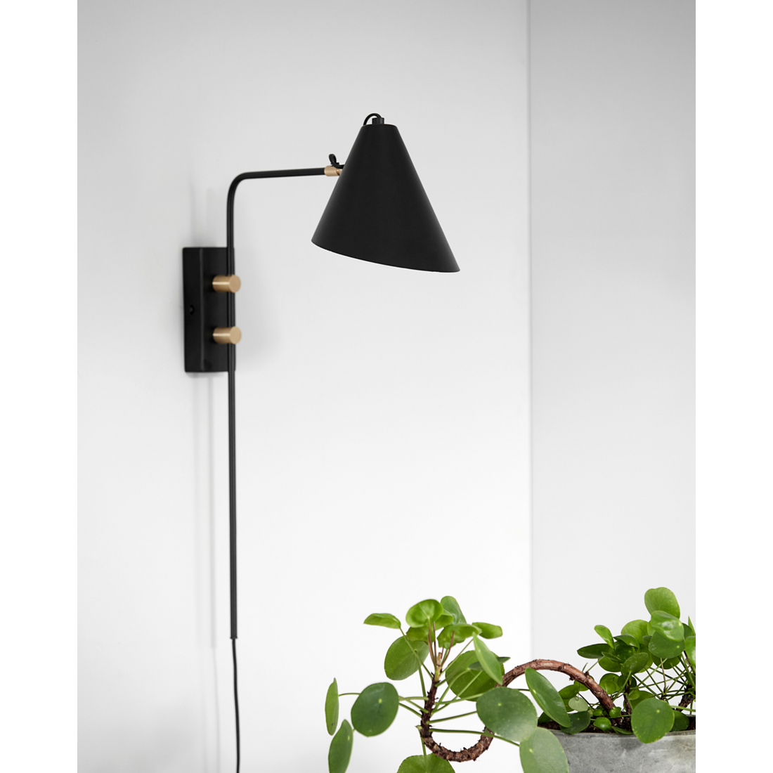 Vegglampe, hdclub, svart