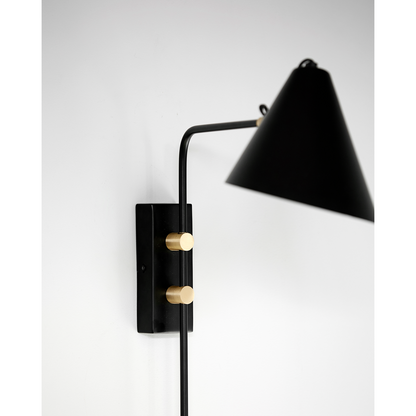 Vegglampe, hdclub, svart