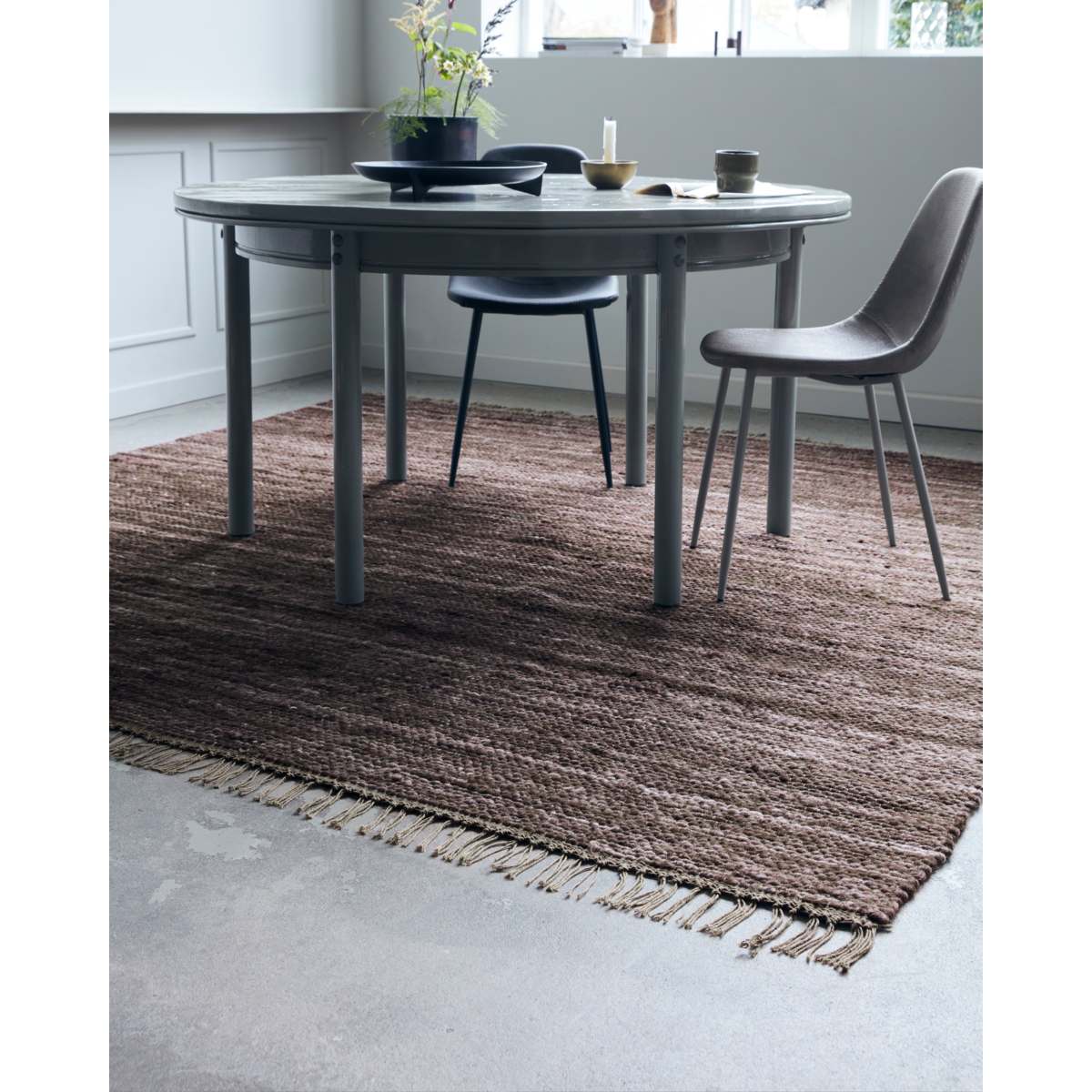 House Doctor Rug, HAFI, Brown-L: 250 cm, W: 250 cm