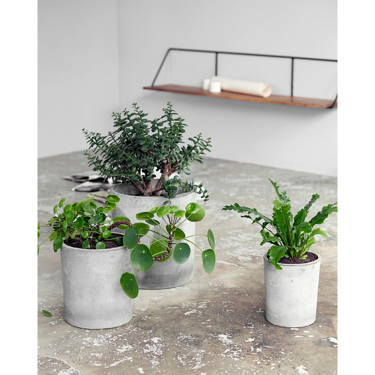 House Doctor Herb Pot, Ave, Light Grey-S :, H: 22 cm, DIA: 18,5 cm, M :, H: 27 cm, DIA: 24 cm, L :, H: