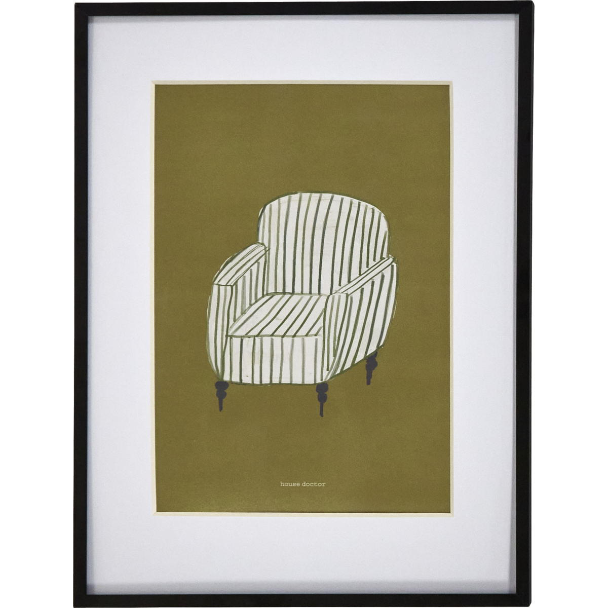 Veggkunst Hdchair, sennep gul