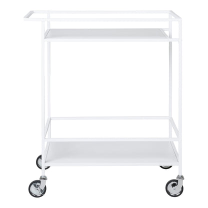 Vita Bar Trolley - Bar Trolley, 2 hvite hyller, hvit ramme 68x40x79 cm