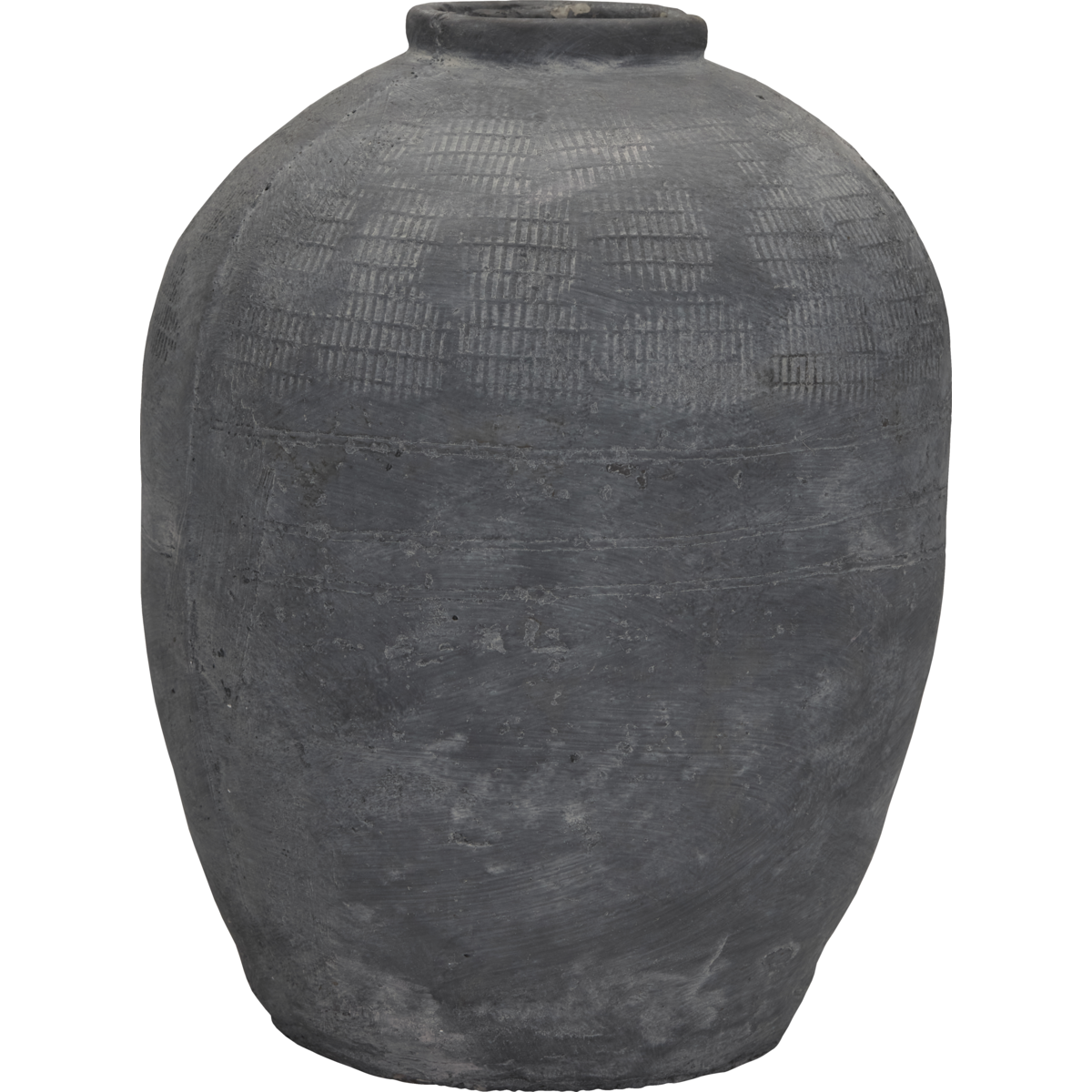 Huslege - Vase, rustikk, betong - H: 47 cm, DIA: 37 cm