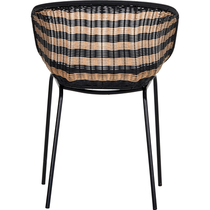 Lenestol, hdhapur, natur; svart