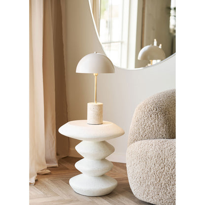 Blackburn Side Table - Side Table, Fiberclay, White Ø36x45,5 cm