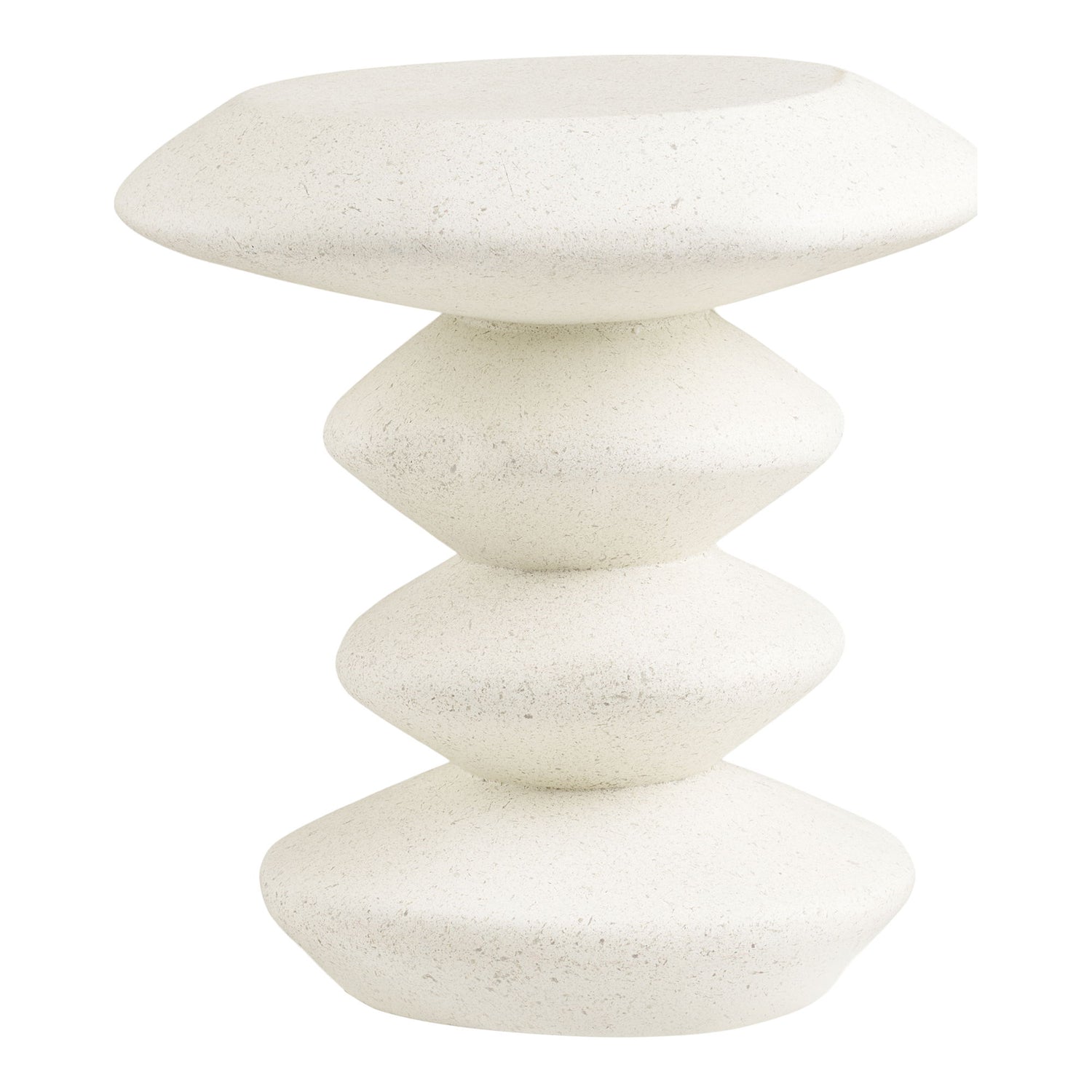 Blackburn Side Table - Side Table, Fiberclay, White Ø36x45,5 cm