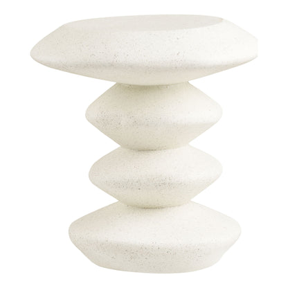 Blackburn Side Table - Side Table, Fiberclay, White Ø36x45,5 cm