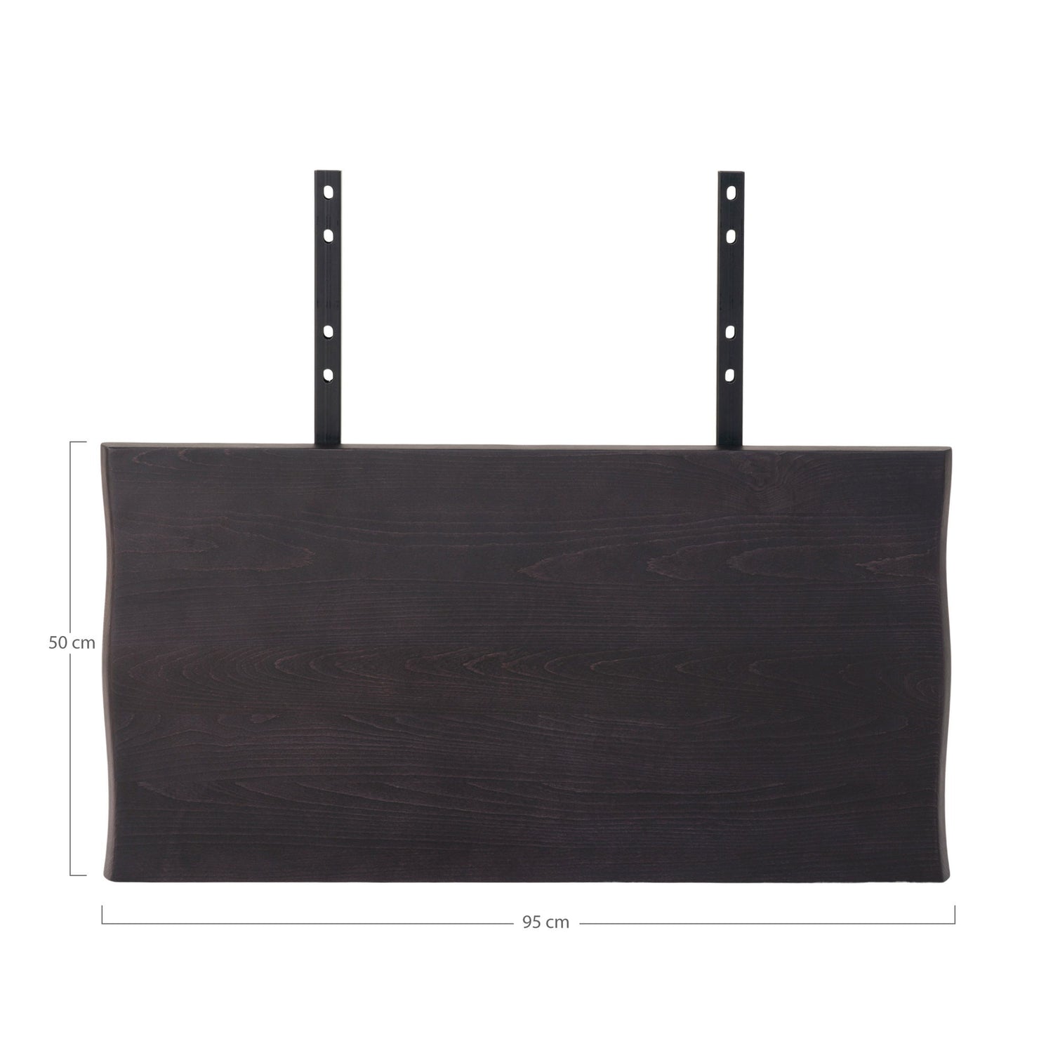 Sett med to tilleggsplater i sort eik med bølgekant