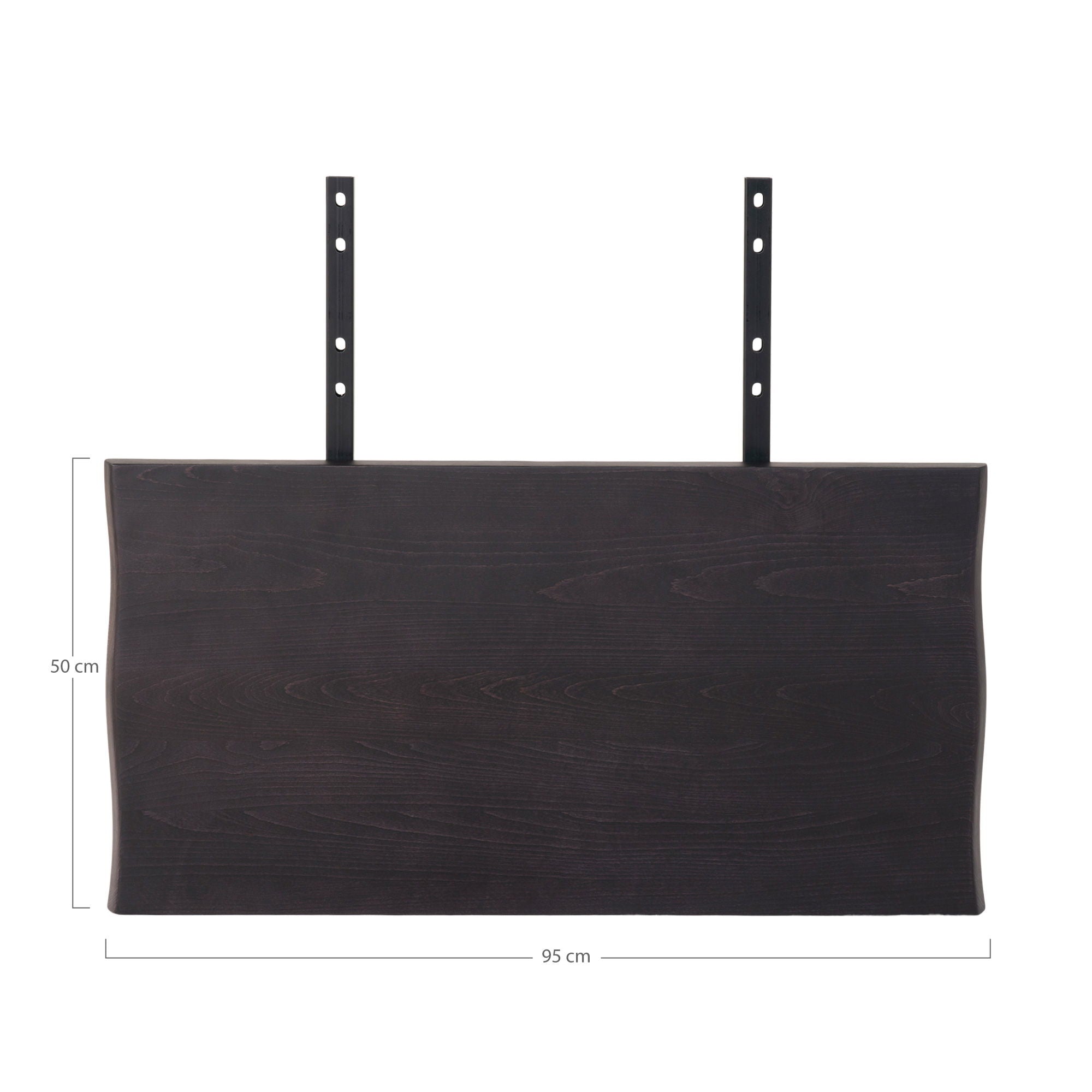 Sett med to tilleggsplater i sort eik med bølgekant