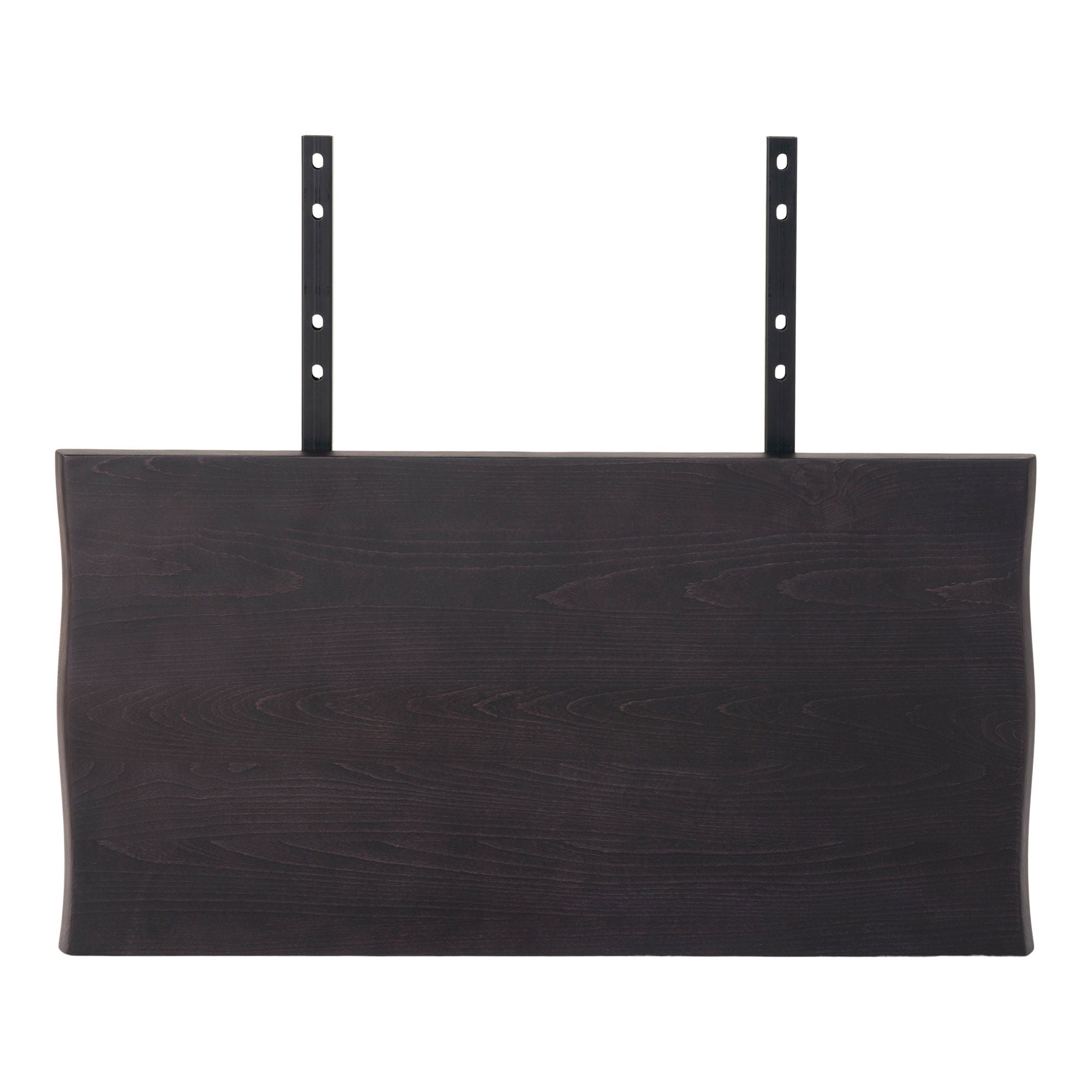 Sett med to tilleggsplater i sort eik med bølgekant